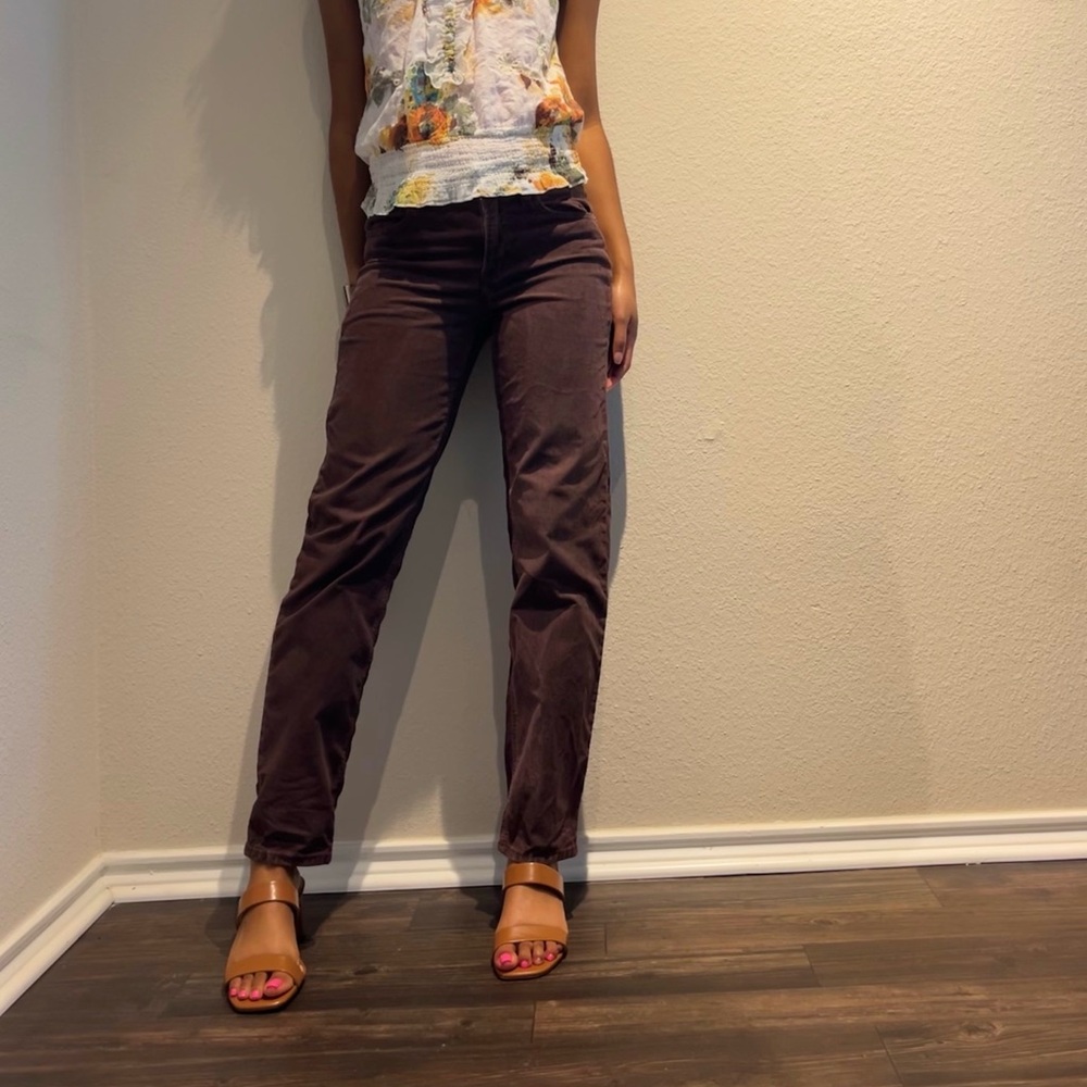 American Eagle Outfitters Brown Stretch Corduroy Pant (Size 2)